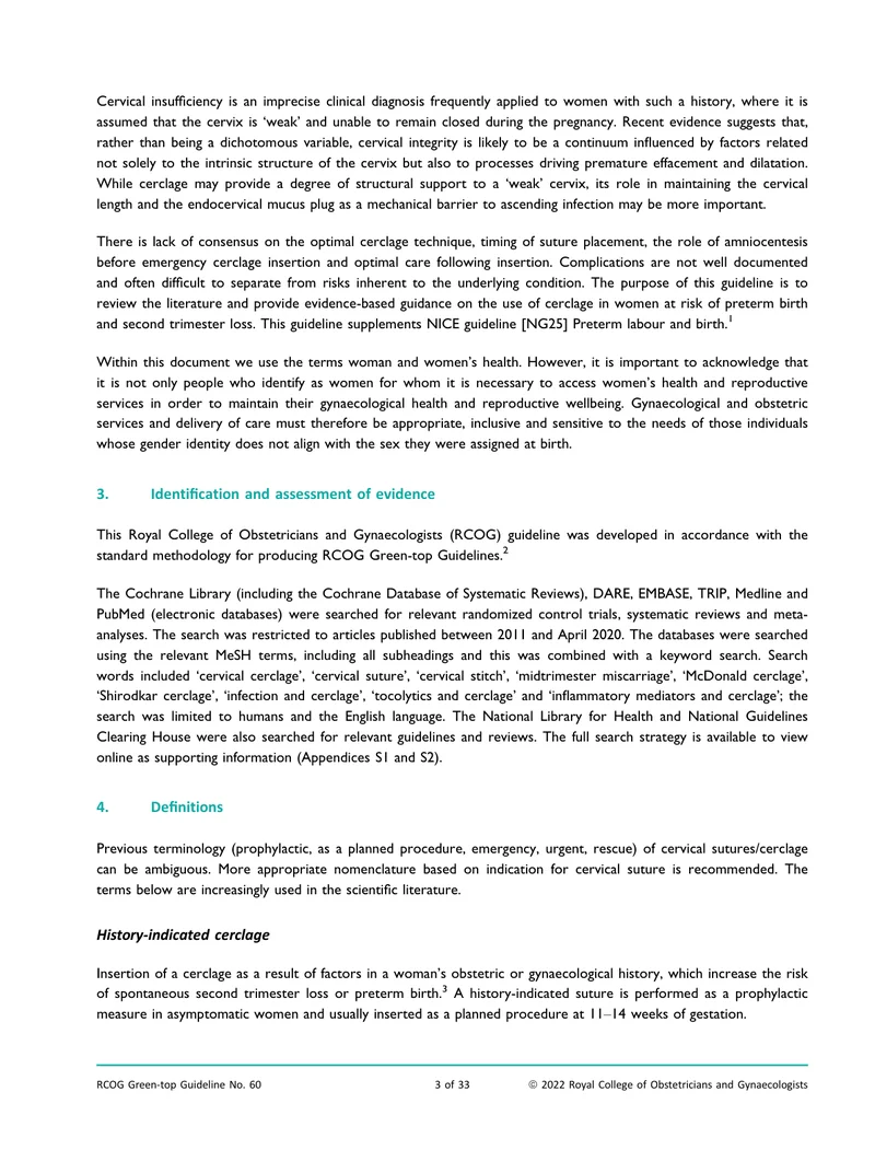 RCOG：宫颈环扎术指南（No.75）（2022）