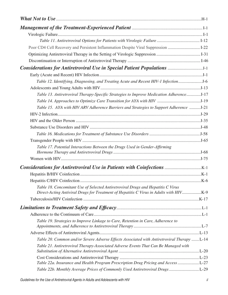 HHS：HIV感染的成人及青少年应用抗逆转录病毒药物治疗指南（2022）