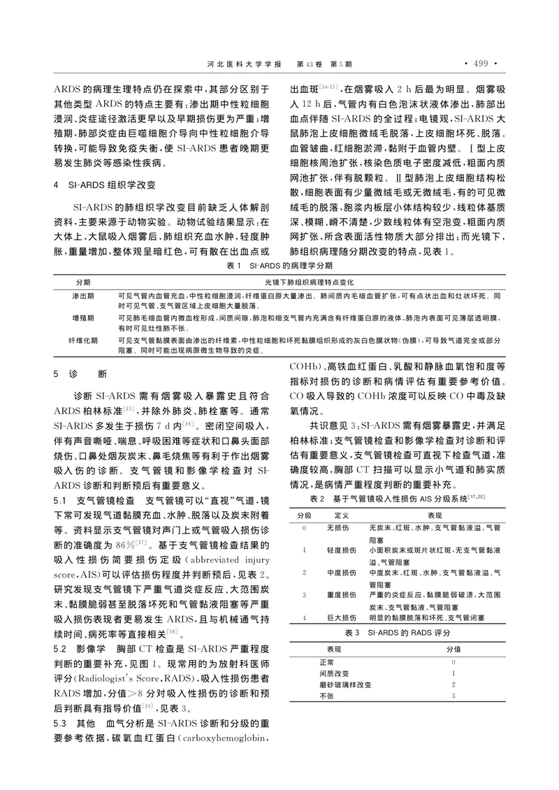 烟雾吸入致急性呼吸窘迫综合征救治的专家共识