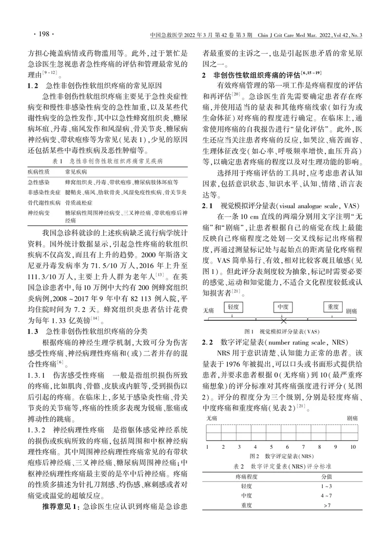 非创伤性软组织疼痛急诊管理专家共识（2022）