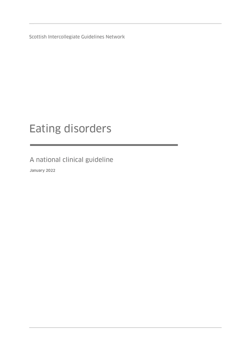 SIGN：英国进食障碍指南（2022）