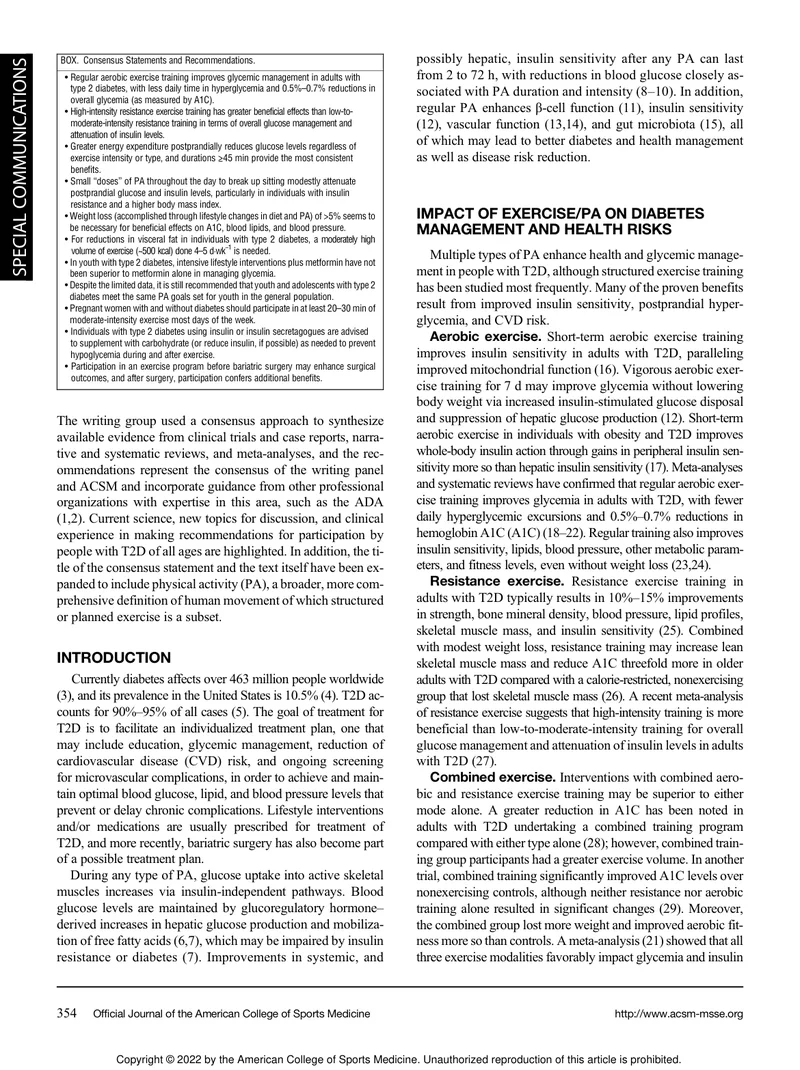 ACSM：2型糖尿病患者运动_体力活动的共识声明（2022）