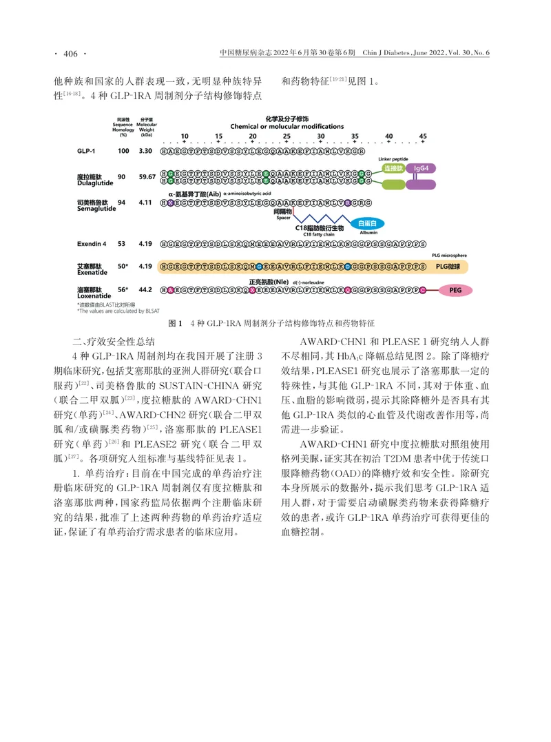 胰高血糖素样肽1受体激动剂周制剂中国证据与专家指导建议