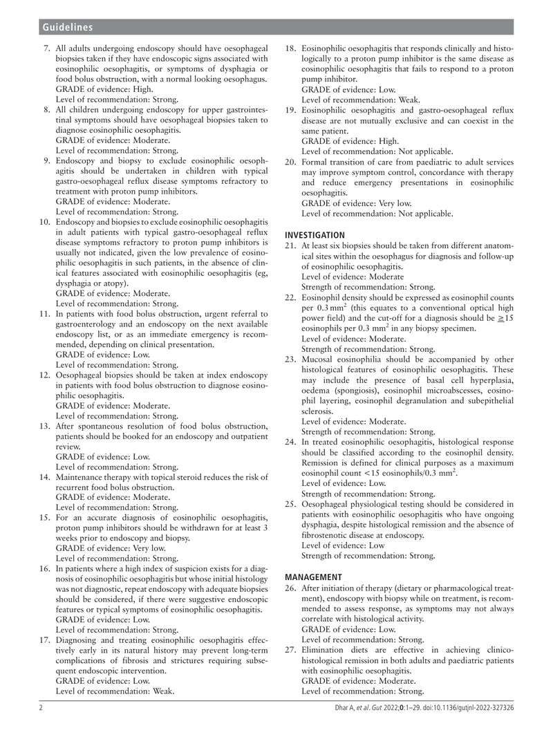 BSG_BSPGHAN：儿童和成人嗜酸性食管炎的诊断和治疗的共识指南（2022）