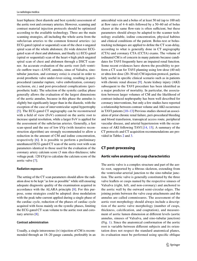 SIC_SIRM：经导管主动脉瓣植入术前影像学评估建议-第2部分（2022）