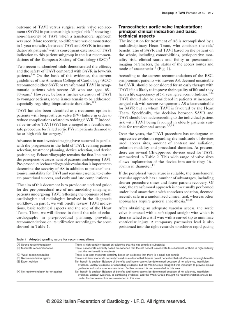 SIC_SIRM：经导管主动脉瓣植入术前影像学评估建议——第1部分（2022）