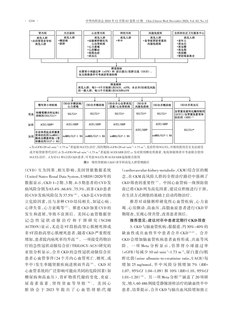 慢性肾脏病多学科临床管理路径专家共识2024