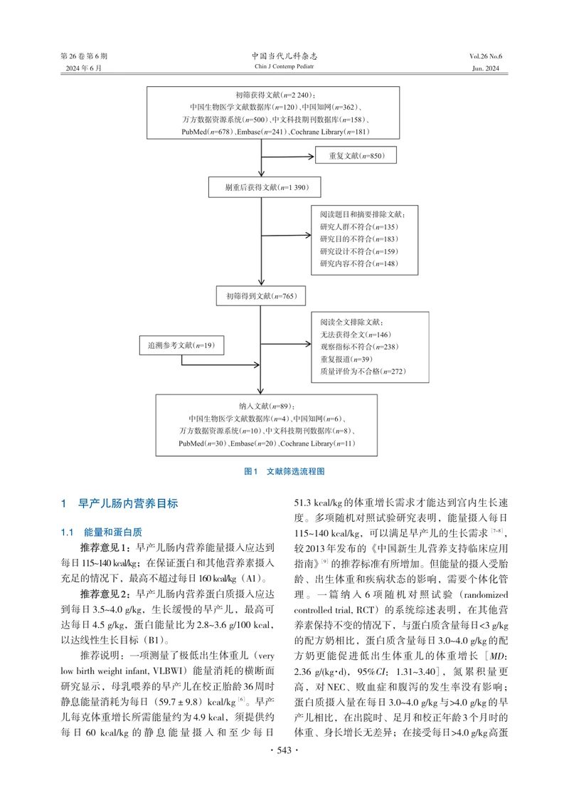早产儿肠内营养管理专家共识（2024年）
