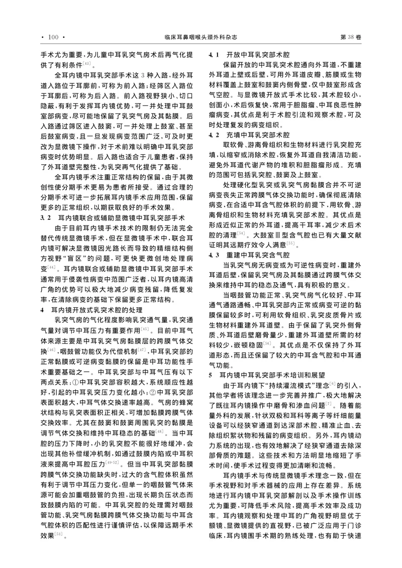 耳内镜中耳乳突部手术专家共识
