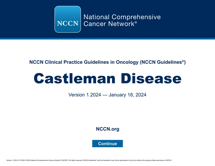 （2024.V1）NCCN临床实践指南：Castleman病