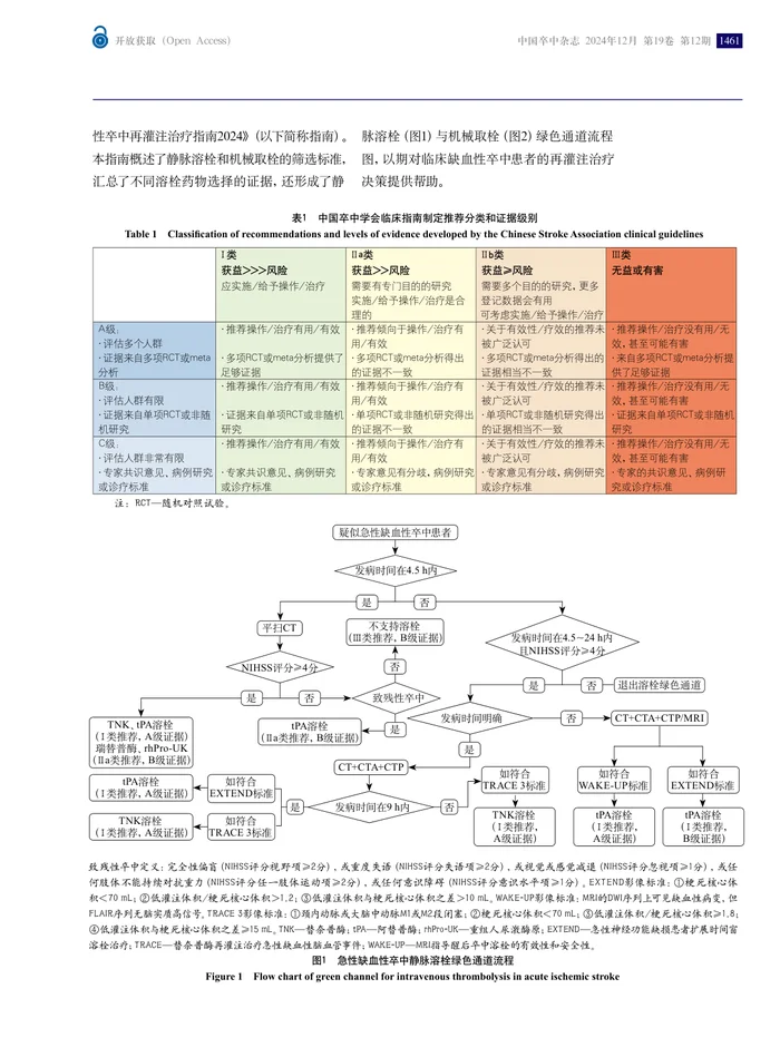 中国卒中学会急性缺血性卒中再灌注治疗指南2024