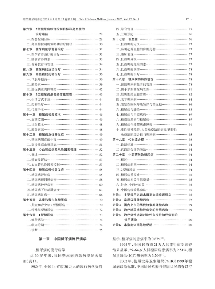 中国糖尿病防治指南（2024版）