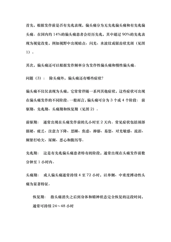 中国偏头痛诊治指南（患者版）2025