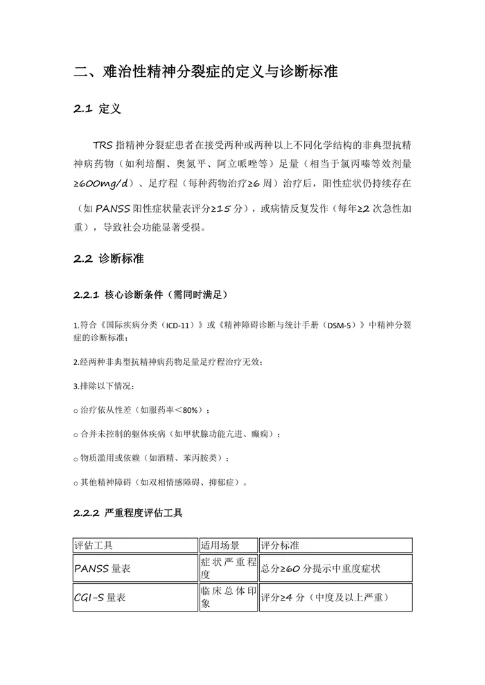 2025年难治性精神分裂症防治指南