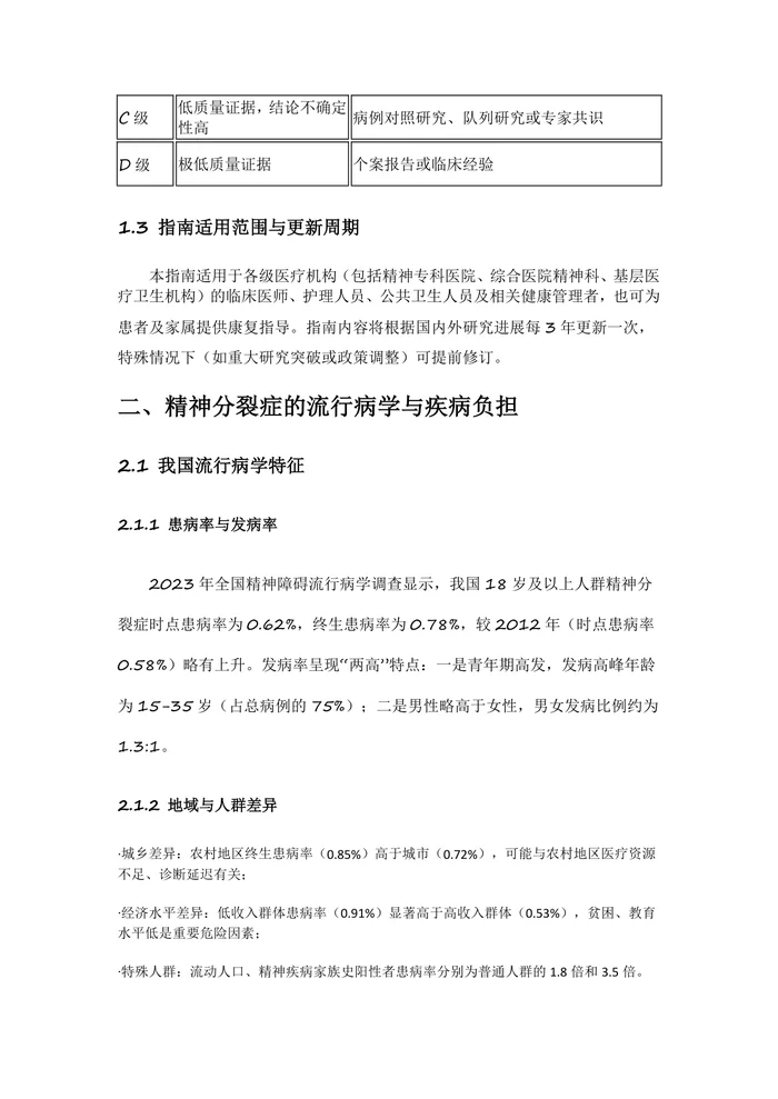 中国精神分裂症防治指南2025版