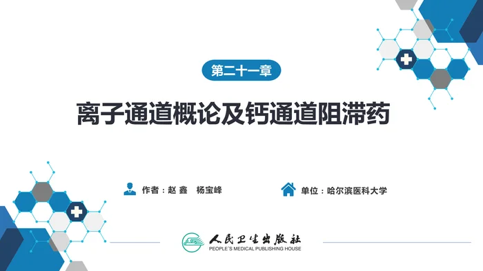 第二十一章  离子通道概论及钙通道阻滞药