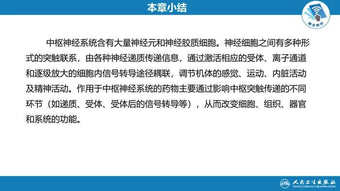 第十二章 中枢神经系统药理学概论 本章小结