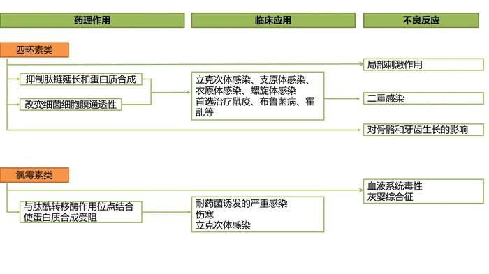 第四十三章 四环素类及氯霉素类 本章小结
