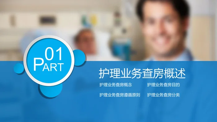 护理业备查房PPT模板